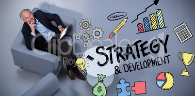 Composite image of strategy and development doodle