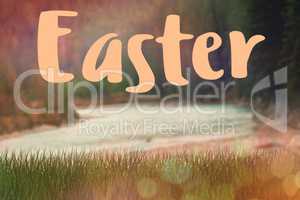 Composite image of happy easter logo