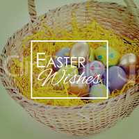 Composite image of easter greeting