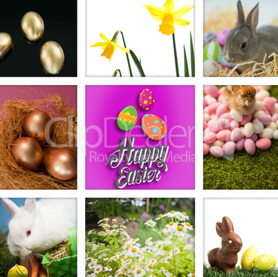 Composite image of happy easter