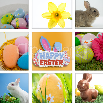 Composite image of happy easter