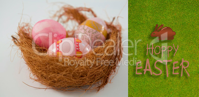 Composite image of happy easter greeting