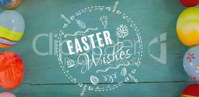 Composite image of easter wishes logo