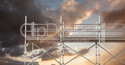 Composite image of digital composite image of scaffoldings