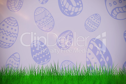 Composite image of grass against white background
