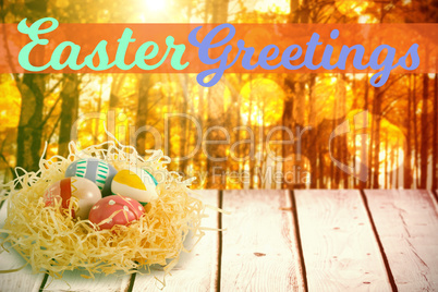 Composite image of easter greeting