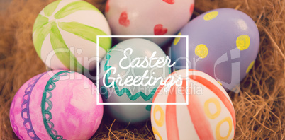 Composite image of easter greeting