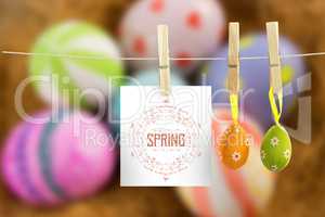 Composite image of easter greeting