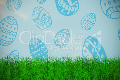 Composite image of grass against white background