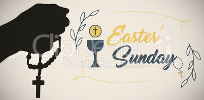 Composite image of easter message