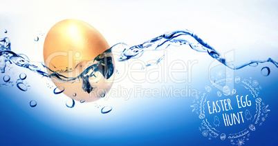 Composite image of easter egg hunt logo against white background