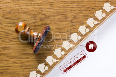 Wooden stamp for documents