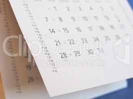 calendar page detail