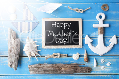 Sunny Nautic Chalkboard And Text Happy Mothers Day