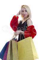 Young woman shopaholic