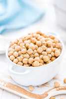 Chickpea on white background