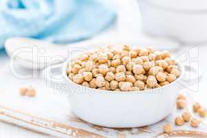 Chickpea on white background