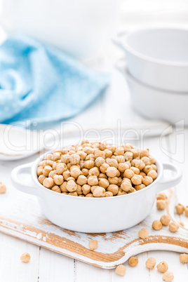 Chickpea on white background