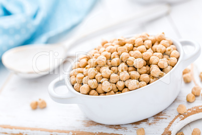 Chickpea on white background