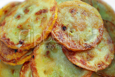 zucchini roast in a frying pan