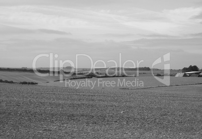 English country panorama in Salisbury in black and white English country panorama in Salisbury in black and white