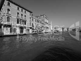 Canal Grande in Venice in black and white