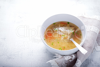 Fresh chicken soup