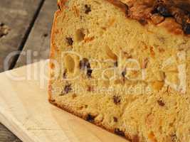 Close up of a Panettone