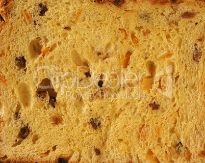 Tasty panettone close up