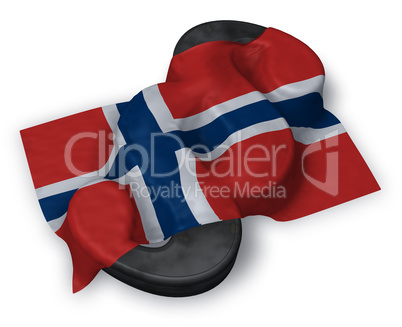 paragraph symbol und norwegische flagge - 3d illustration