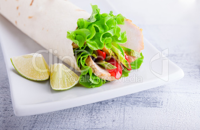 Chicken wrap sandwich