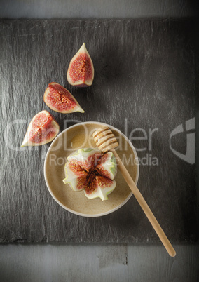 Fresh fig on the plate