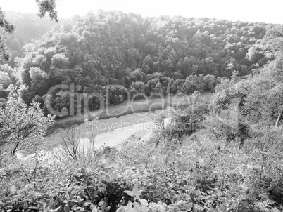 River Avon Gorge in Bristol in black and white