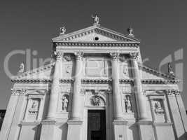 San Giorgio church in Venice in black and white