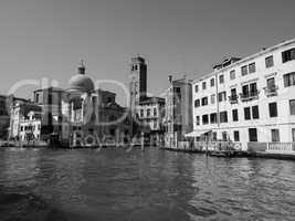 Canal Grande in Venice in black and white