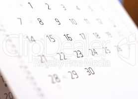 calendar page detail