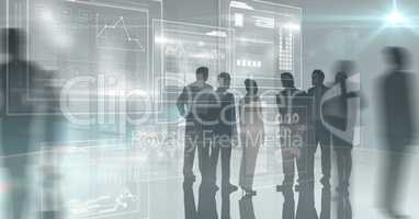 Digital composite image of business people