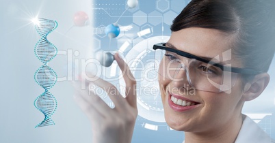 Scientist wearing protective eyewear
