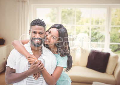 Couple in their house