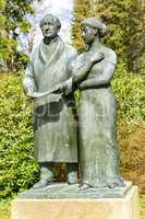 Goethe and Levetzow Monument in Mariánské Lázne in Czech Republic