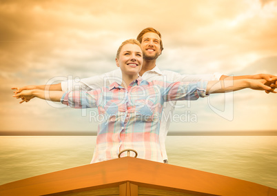 Couple in a boat.