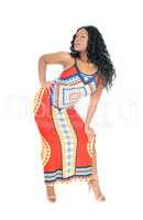 Beautiful African woman in dress.