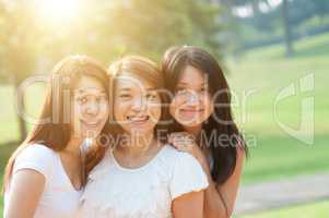 Asian female sisters
