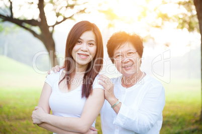 Asian mother and daughter