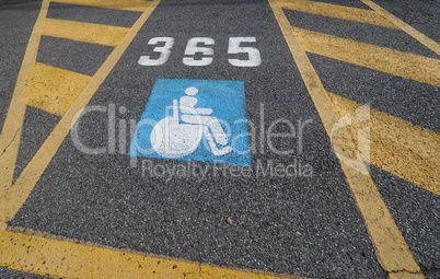 Disabled traffic sign