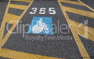 Disabled traffic sign