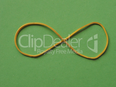 rubber band infinity sign