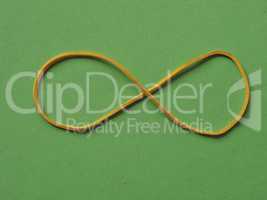 rubber band infinity sign