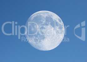 Full moon seen with telescope