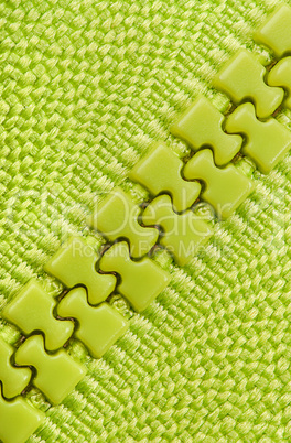 Background green closed zipper